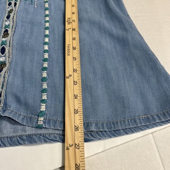 Reba Blue Embroidered Blouse - Picture 6 of 7